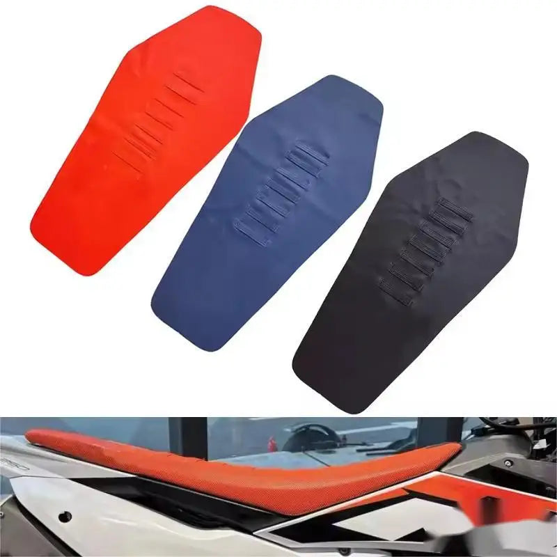 Ribbed rubber gripper seat cover. For KTM